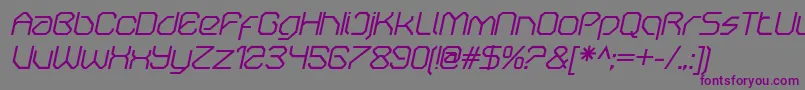 Шрифт OricneoItalic – фиолетовые шрифты на сером фоне