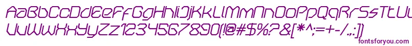 OricneoItalic Font – Purple Fonts on White Background