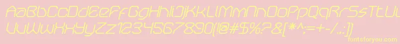 OricneoItalic Font – Yellow Fonts on Pink Background
