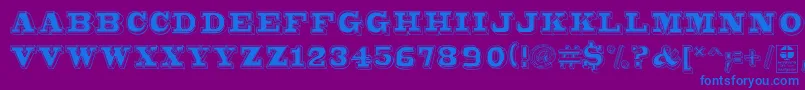 Bro4dDemo Font – Blue Fonts on Purple Background