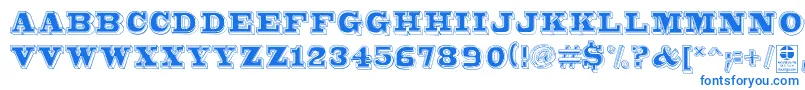 Шрифт Bro4dDemo – синие шрифты