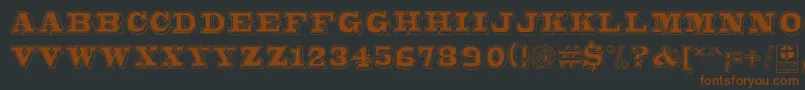 Bro4dDemo-fontti – ruskeat fontit mustalla taustalla