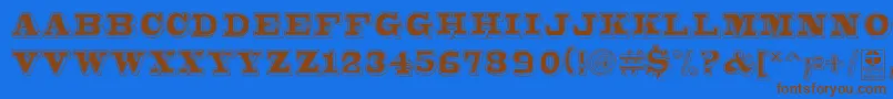 Bro4dDemo Font – Brown Fonts on Blue Background