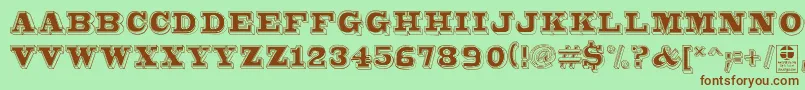 Bro4dDemo Font – Brown Fonts on Green Background