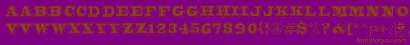 Bro4dDemo Font – Brown Fonts on Purple Background