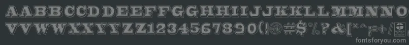 Bro4dDemo Font – Gray Fonts on Black Background