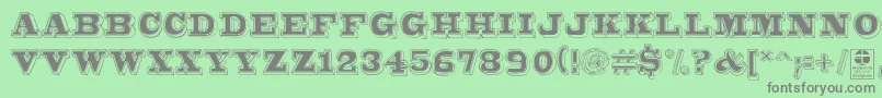 Bro4dDemo Font – Gray Fonts on Green Background