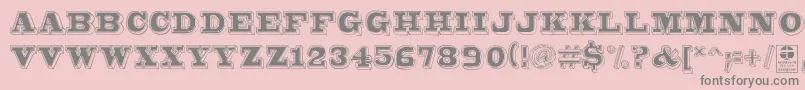 Bro4dDemo Font – Gray Fonts on Pink Background