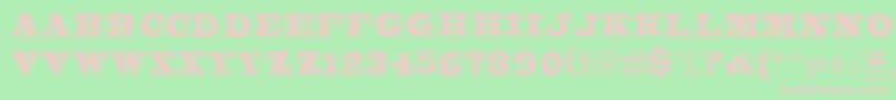 Bro4dDemo Font – Pink Fonts on Green Background