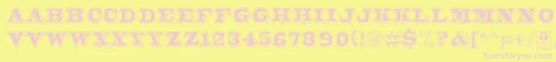 Bro4dDemo Font – Pink Fonts on Yellow Background