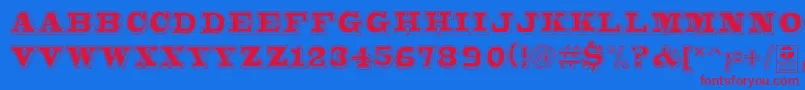 Bro4dDemo Font – Red Fonts on Blue Background