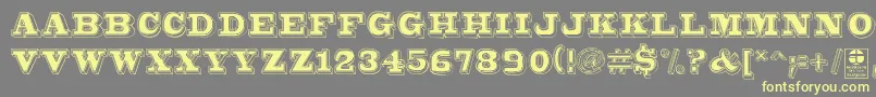 Bro4dDemo Font – Yellow Fonts on Gray Background