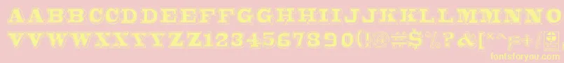 Bro4dDemo Font – Yellow Fonts on Pink Background