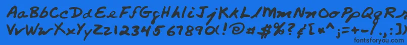 フォントLehn260 – 黒い文字の青い背景