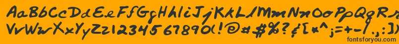 Lehn260 Font – Black Fonts on Orange Background
