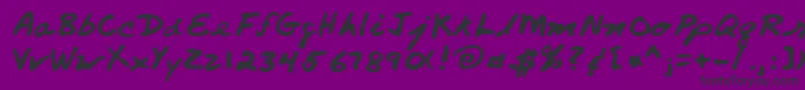 Fonte Lehn260 – fontes pretas em um fundo violeta