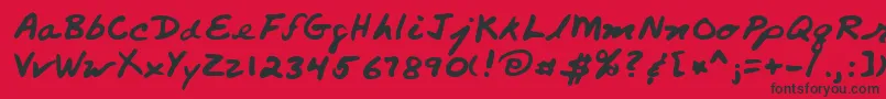 Lehn260 Font – Black Fonts on Red Background