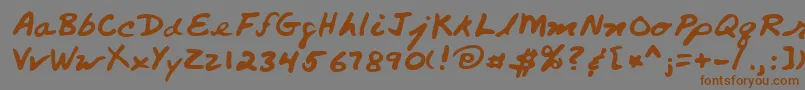 Lehn260 Font – Brown Fonts on Gray Background