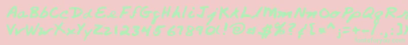 Lehn260 Font – Green Fonts on Pink Background