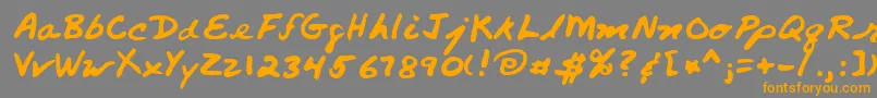 Lehn260 Font – Orange Fonts on Gray Background