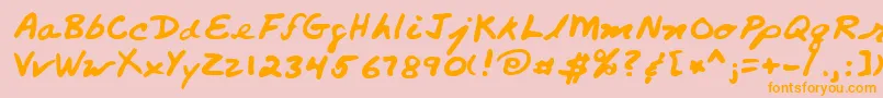 Lehn260 Font – Orange Fonts on Pink Background