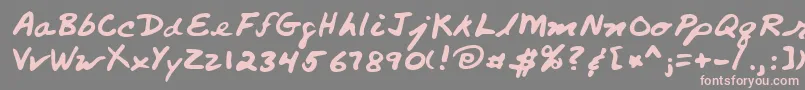 Lehn260 Font – Pink Fonts on Gray Background