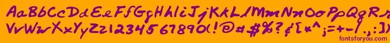 Lehn260 Font – Purple Fonts on Orange Background
