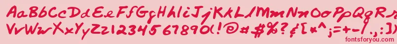 Lehn260 Font – Red Fonts on Pink Background