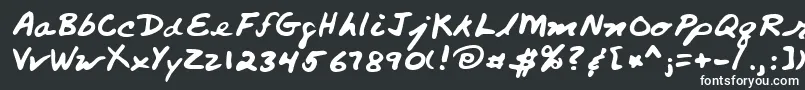 フォントLehn260 – 黒い背景に白い文字