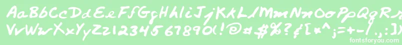フォントLehn260 – 緑の背景に白い文字
