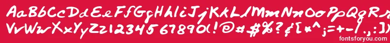 Lehn260 Font – White Fonts on Red Background