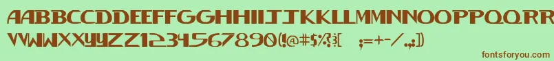 DevilrayRegular Font – Brown Fonts on Green Background