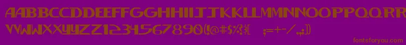 DevilrayRegular Font – Brown Fonts on Purple Background