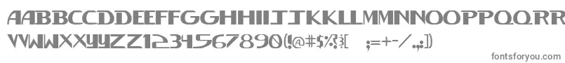 フォントDevilrayRegular – 白い背景に灰色の文字