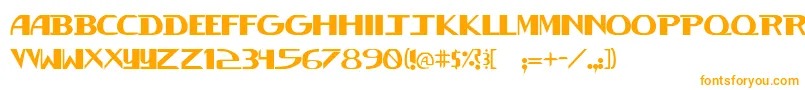 Шрифт DevilrayRegular – оранжевые шрифты на белом фоне