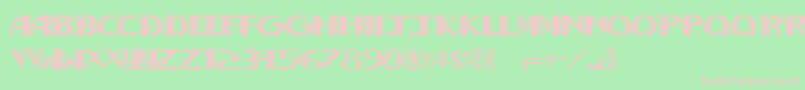 DevilrayRegular Font – Pink Fonts on Green Background