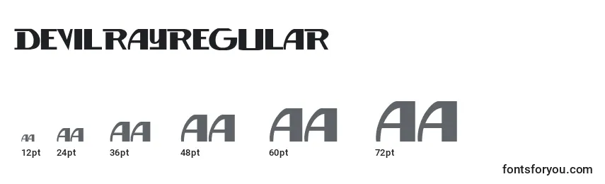 DevilrayRegular Font Sizes