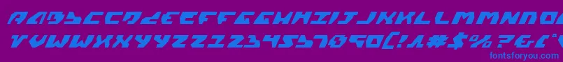 Шрифт GyrfalconItalic – синие шрифты на фиолетовом фоне