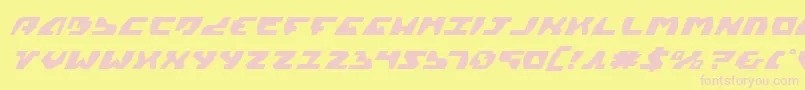 GyrfalconItalic Font – Pink Fonts on Yellow Background