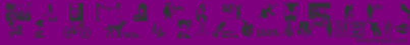 KidsFromSnowHill Font – Black Fonts on Purple Background