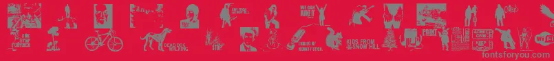 KidsFromSnowHill Font – Gray Fonts on Red Background