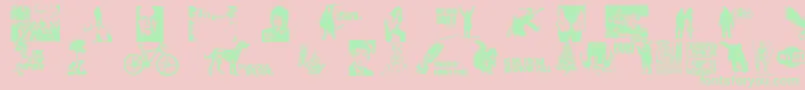 KidsFromSnowHill Font – Green Fonts on Pink Background