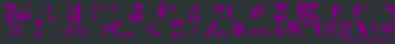 KidsFromSnowHill Font – Purple Fonts on Black Background