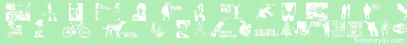 KidsFromSnowHill Font – White Fonts on Green Background