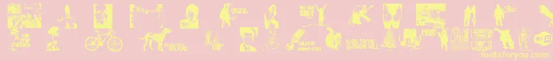 KidsFromSnowHill Font – Yellow Fonts on Pink Background