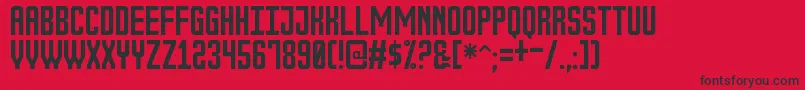 TheOutboxSt Font – Black Fonts on Red Background