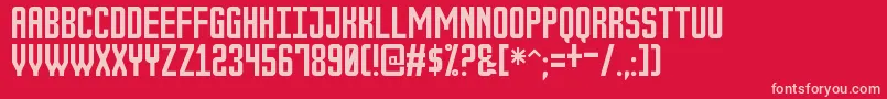 TheOutboxSt Font – Pink Fonts on Red Background