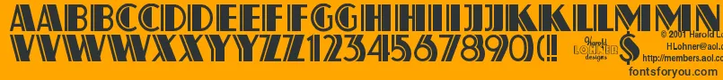 Atlas ffy Font – Black Fonts on Orange Background