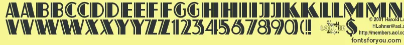 Atlas ffy Font – Black Fonts on Yellow Background
