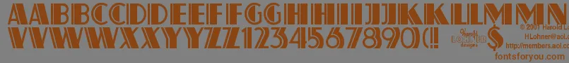 Atlas ffy Font – Brown Fonts on Gray Background